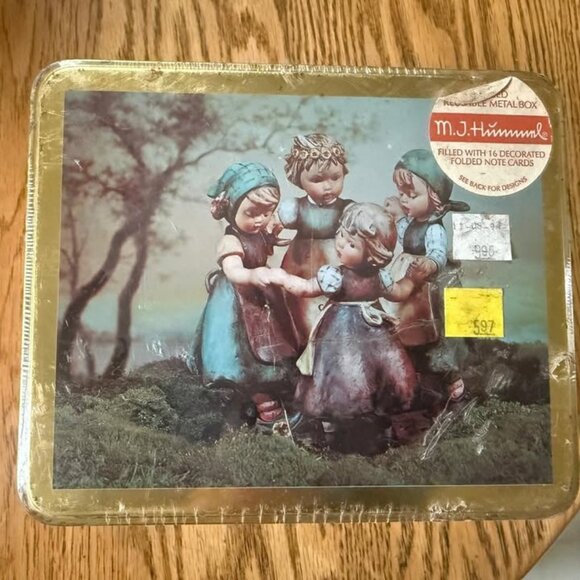 Vintage M.J. Himmel Reuasable stationary metal box (SEALED) - Picture 1 of 3